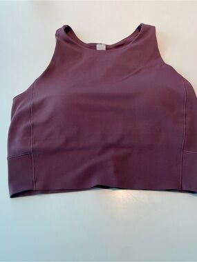 Rhone Cropped Athletic Tank Top in Deep Plum